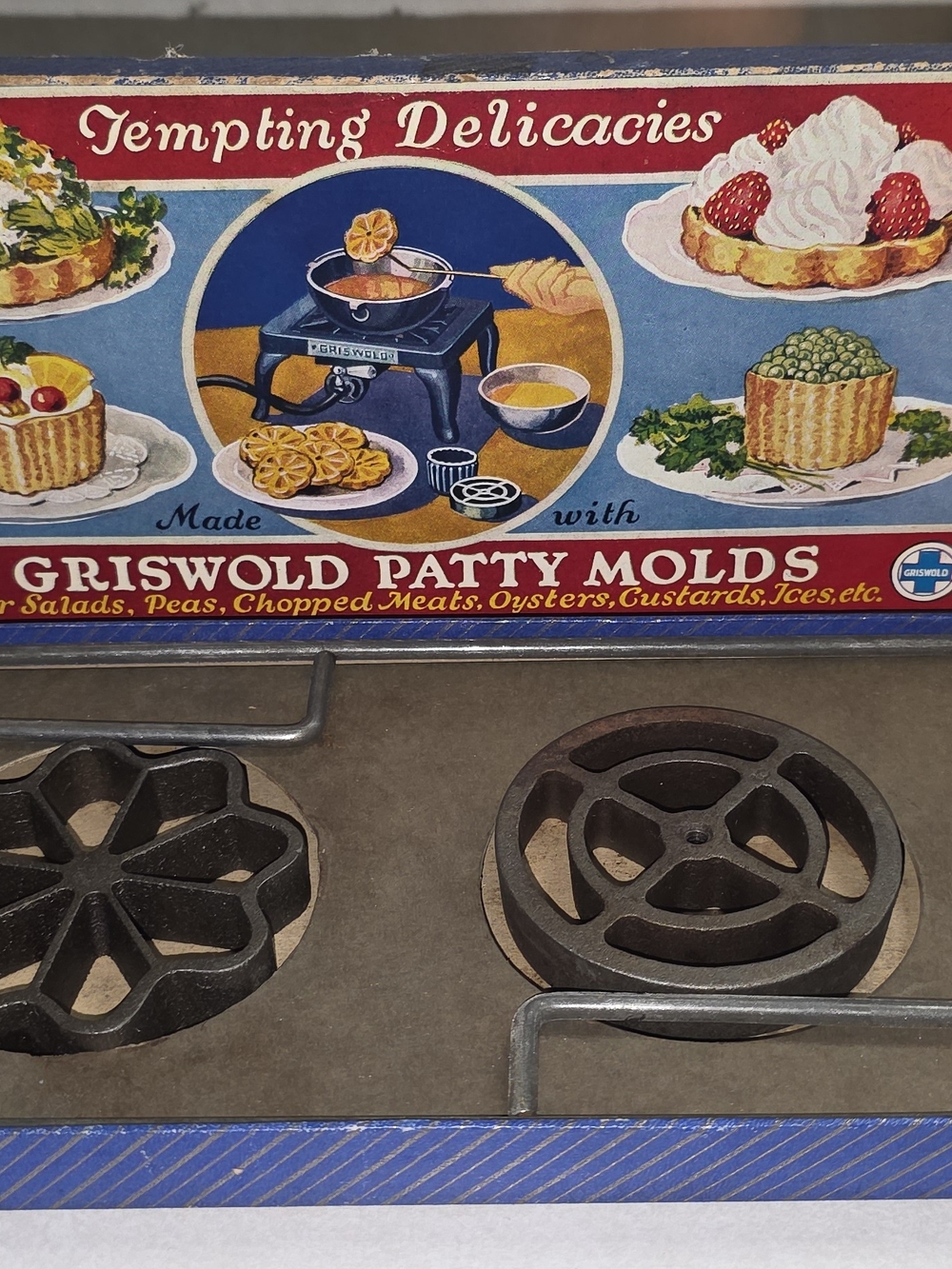 Cast Iron Patty Molds - Vintage Black Set